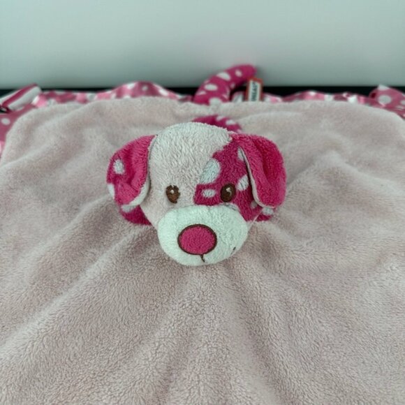 Douglas Puppy Lovey Pink Polka Dots Security Blanket 12 Plh Stuffed Animal - Picture 3 of 5